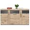Komód Grano GRNK01 3D1S tölgy viking/pvc tölgy viking/pvc szürke terület,4