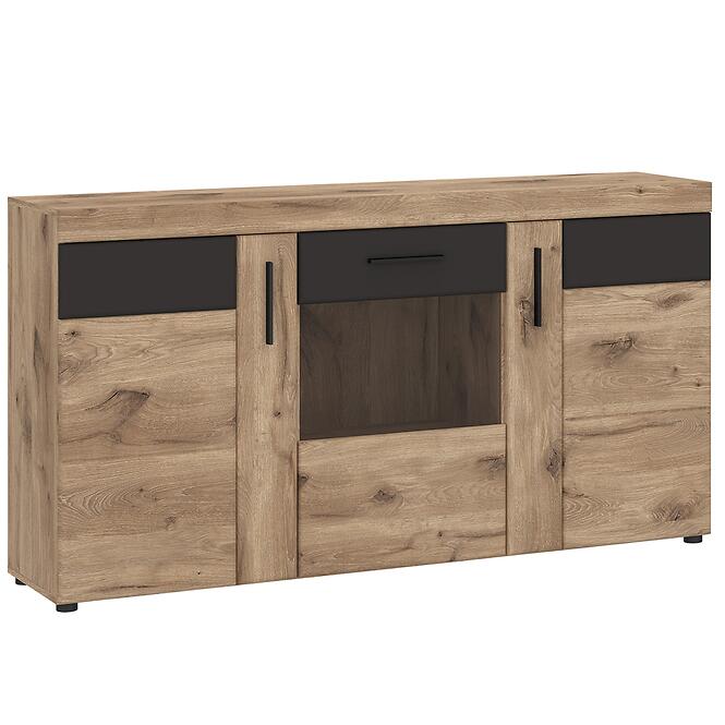 Komód Grano GRNK02 3D tölgy viking/pvc tölgy viking/pvc szürke terület