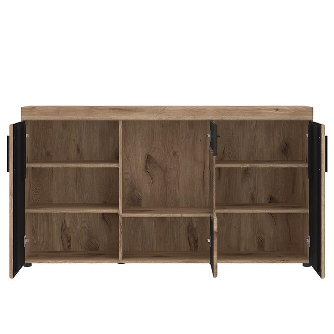 Komód Grano GRNK02 3D tölgy viking/pvc tölgy viking/pvc szürke terület,3