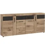 Komód Grano GRNK03 4D2S tölgy viking/pvc tölgy viking/pvc szürke terület