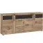 Komód Grano GRNK03 4D2S tölgy viking/pvc tölgy viking/pvc szürke terület