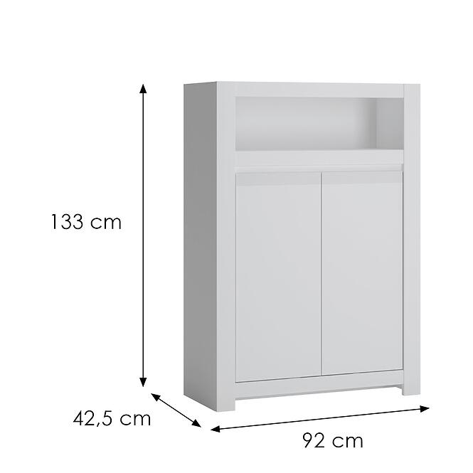 Komód Novi NVIK02 2D fehér alpin/pvc fehér szupermat