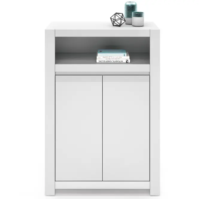 Komód Novi NVIK02 2D fehér alpin/pvc fehér szupermat