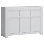 Komód Novi NVIK04 3D3S fehér alpin/pvc fehér szupermat