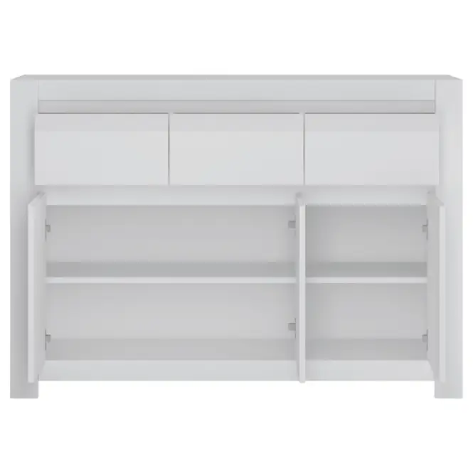 Komód Novi NVIK04 3D3S fehér alpin/pvc fehér szupermat