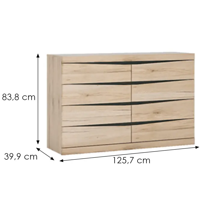 Komód Summer típus 44 8S san remo fényes/arusha/srs mdf