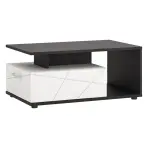 Dohányzóasztal Venezia VENT01 1S fehér alpesi/tölgy vicenza fekete/mdf fehér L