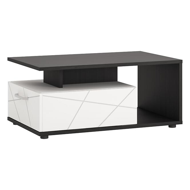 Dohányzóasztal Venezia VENT01 1S fehér alpesi/tölgy vicenza fekete/mdf fehér L