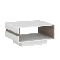 Dohányzóasztal Linate typ 71 fehér alpesi/szarvasgomba/mdf fehér L