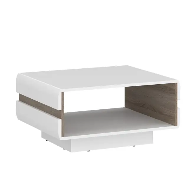 Dohányzóasztal Linate typ 71 fehér alpesi/szarvasgomba/mdf fehér L