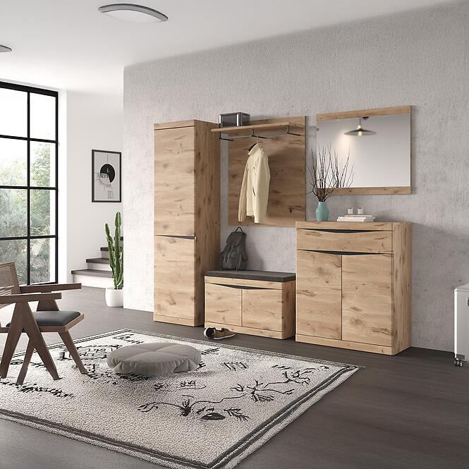 Dohányzóasztal Twist SUMGD1 2D tölgy viking/antracit/pvc tölgy viking,9