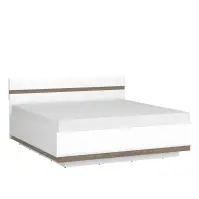 Ágy Linate typ 94 160 + ágyrácsz alpesi fehér/szarvasgomba/mdf fehér L