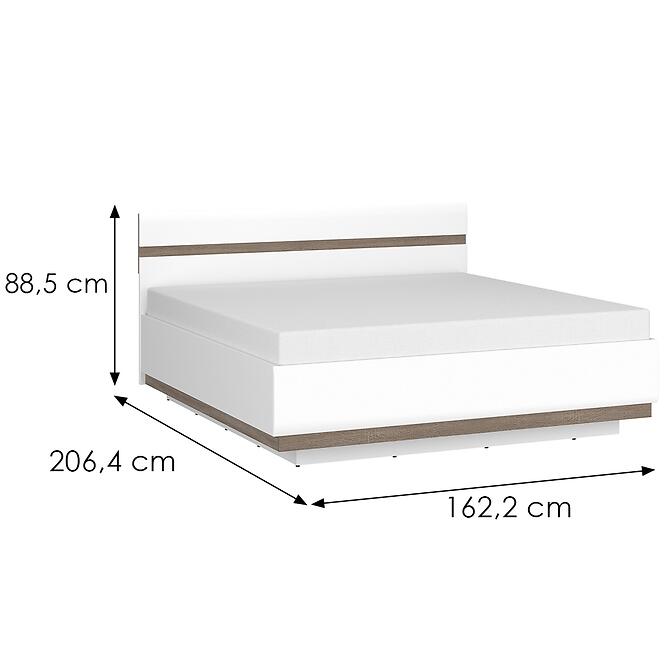 Ágy Linate typ 94 160 + ágyrácsz alpesi fehér/szarvasgomba/mdf fehér L,2