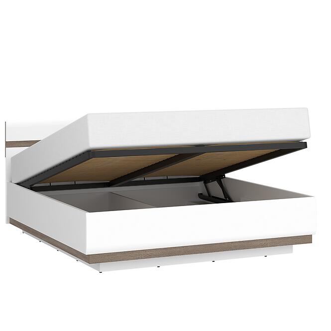 Ágy Linate typ 94 160 + ágyrácsz alpesi fehér/szarvasgomba/mdf fehér L