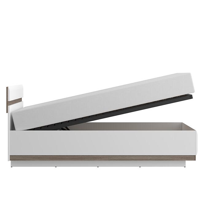 Ágy Linate typ 94 160 + ágyrácsz alpesi fehér/szarvasgomba/mdf fehér L,4