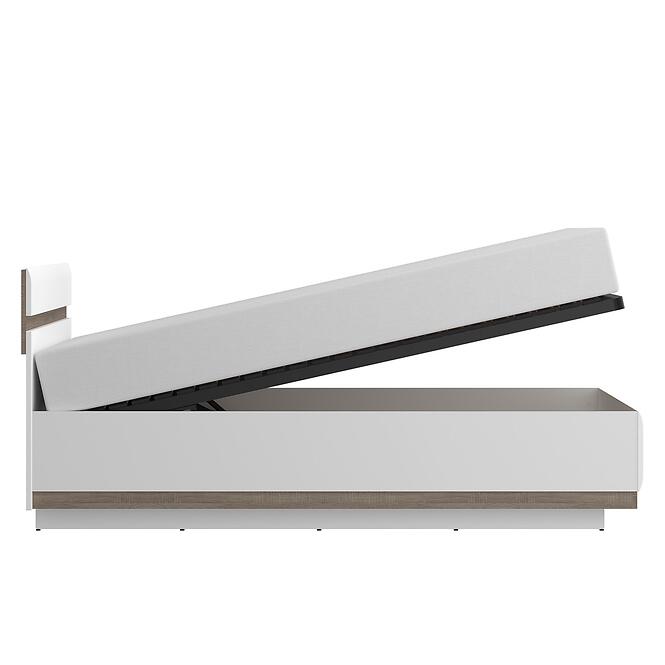Ágy Linate typ 97 140 + ágyrácsz alpesi fehér/szarvasgomba/mdf fehér L,3