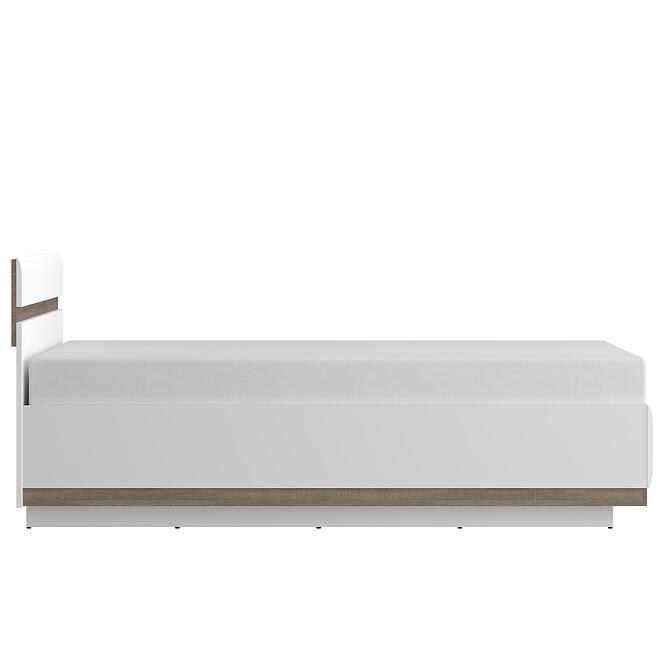 Ágy Linate typ 97 140 + ágyrácsz alpesi fehér/szarvasgomba/mdf fehér L