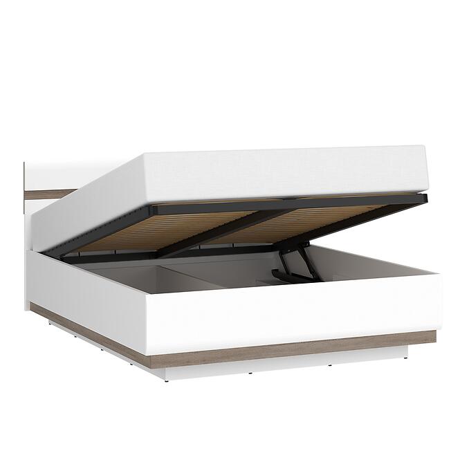 Ágy Linate typ 97 140 + ágyrácsz alpesi fehér/szarvasgomba/mdf fehér L,5