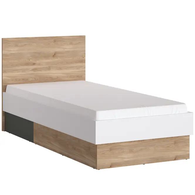 Ágy Twenty TWEZ02 90 1S tölgy honey castello/alpesi fehér/grafit szürke