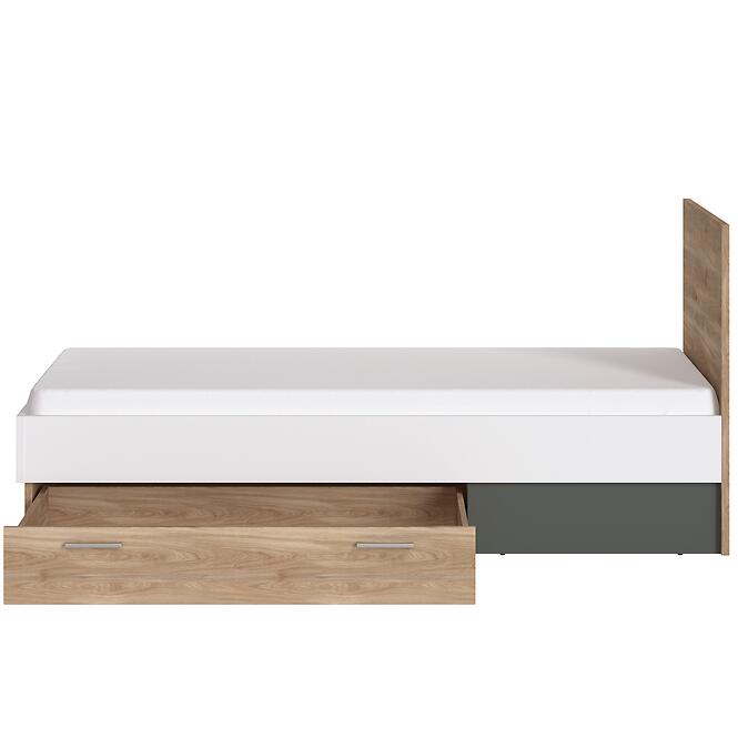 Ágy Twenty TWEZ02 90 1S tölgy honey castello/alpesi fehér/grafit szürke