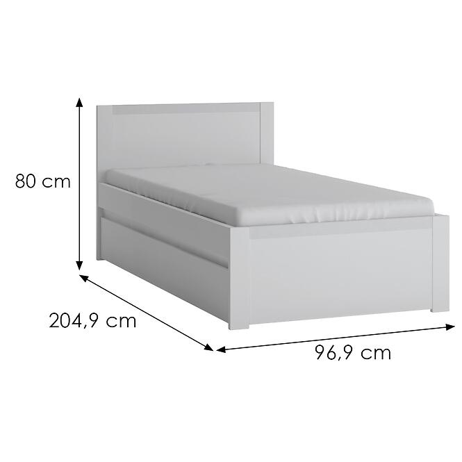 Ágy Novi NVIZ01 90 1S fehér alpin/pvc fehér szupermat