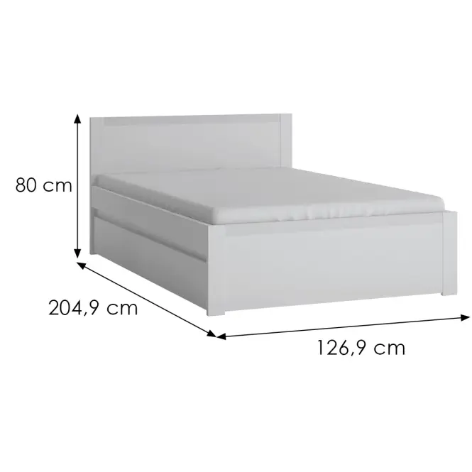 Ágy Novi NVIZ02 120 1S fehér alpin/pvc fehér szupermat