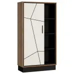 Regál Brolo BROR01 1D tölgy catania/fekete gyöngy/mdf fehér hg