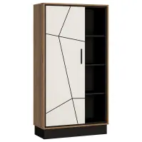 Regál Brolo BROR01 1D tölgy catania/fekete gyöngy/mdf fehér hg