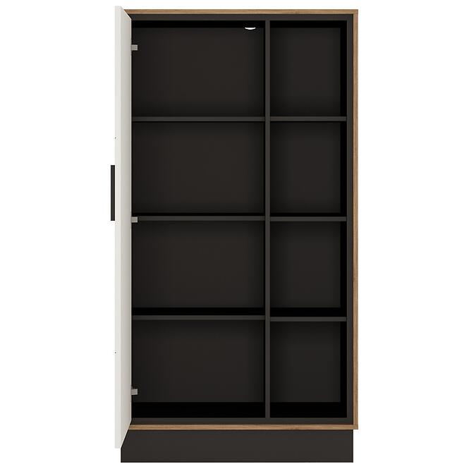 Regál Brolo BROR01 1D tölgy catania/fekete gyöngy/mdf fehér hg,3
