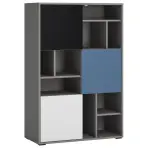 Regál Laser LASR02B 3D platina szürke/fekete gyöngy/alpesi fehér/kék
