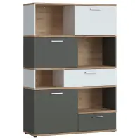 Regál Twenty TWER01 3D2S tölgy honey castello/alpesi fehér/grafit szürke