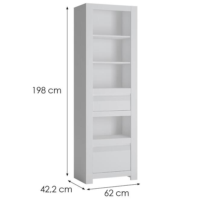 Regál Novi NVIR01 2S fehér alpin/pvc fehér szupermat