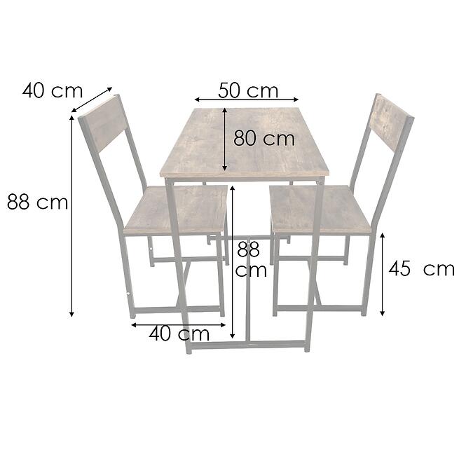 Asztal És Székek Szett Yora 1+2 12715,2