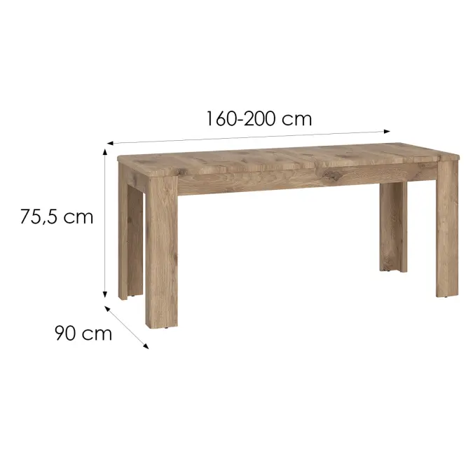 Asztal Grano CNAT03 D181 tölgy viking,2