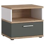 Éjjeliszekrény Twenty TWEK03 1S tölgy honey castello/alpesi fehér/grafit szürke