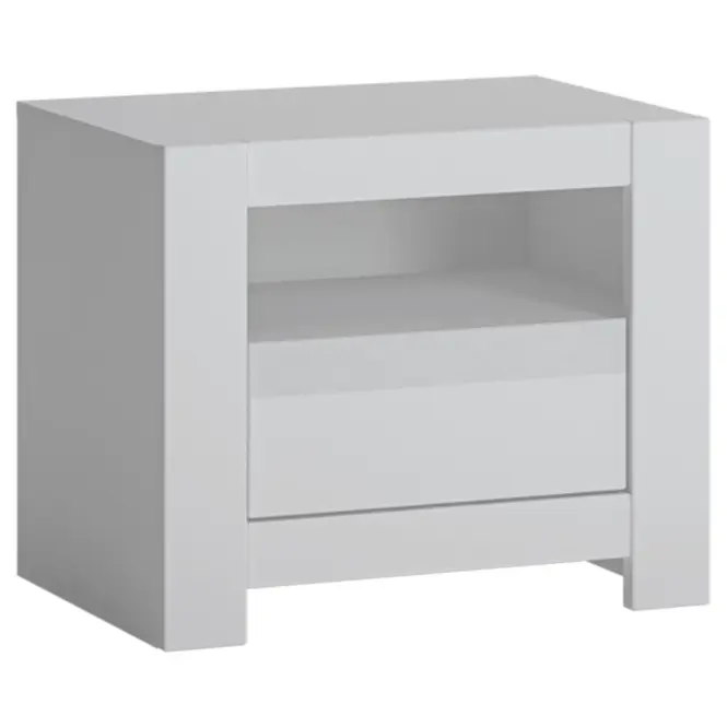 Éjjeliszekrény Novi NVIK05 1S fehér alpin/pvc fehér szupermat