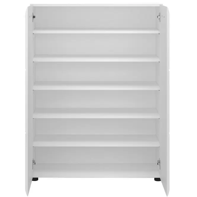 Cipősszekrény Merano MEOG02 2D magas alpesi fehér/pvc fehér L,3