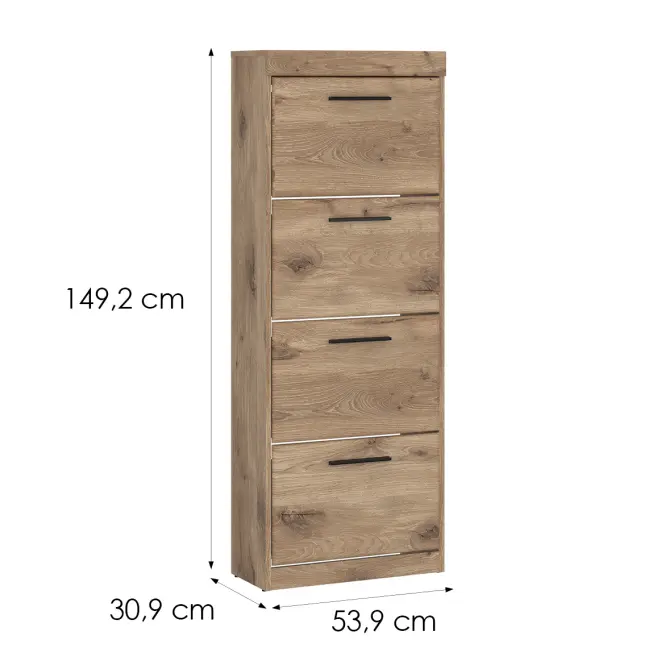 Cipősszekrény Grano GRNGK2 4K tölgy viking/pvc tölgy viking,2