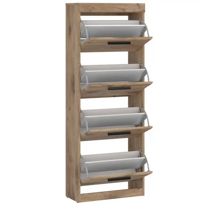 Cipősszekrény Grano GRNGK2 4K tölgy viking/pvc tölgy viking,3