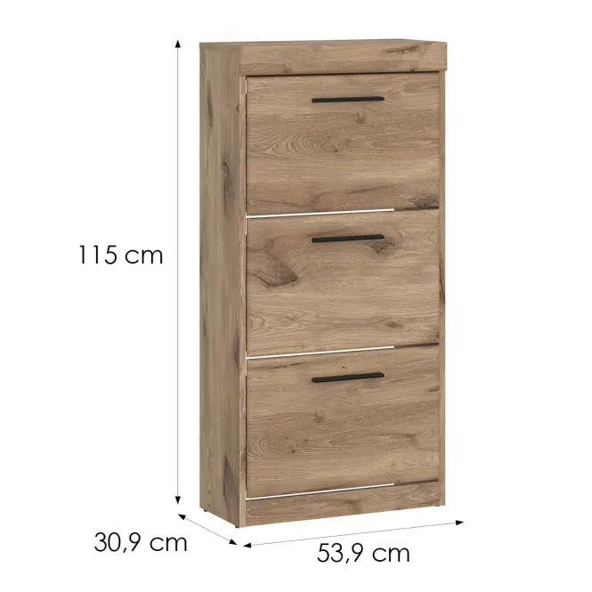 Cipősszekrény Grano GRNGK3 3K tölgy viking/pvc tölgy viking