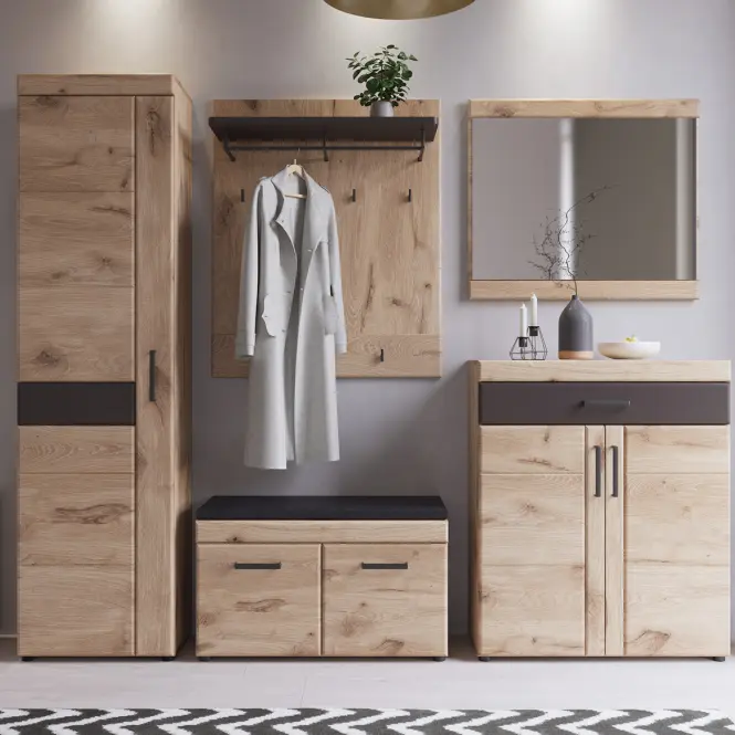 Cipősszekrény Grano GRNGK3 3K tölgy viking/pvc tölgy viking,5