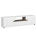 Komód RTV Linate típus 50 2D1S alpesi fehér/trufla/mdf fehér l