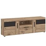 Komód RTV Grano GRNF01 2D1S tölgy viking/pvc tölgy viking/pvc szürke terület