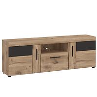 Komód RTV Grano GRNF01 2D1S tölgy viking/pvc tölgy viking/pvc szürke terület