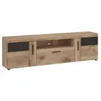 Komód RTV Grano GRNF02 2D1S tölgy viking/pvc tölgy viking/pvc szürke terület