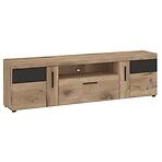 Komód RTV Grano GRNF02 2D1S tölgy viking/pvc tölgy viking/pvc szürke terület