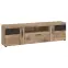 Komód RTV Grano GRNF02 2D1S tölgy viking/pvc tölgy viking/pvc szürke terület