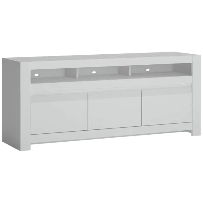 Komód RTV Novi NVIF01 2D1S fehér alpin/pvc fehér szupermat