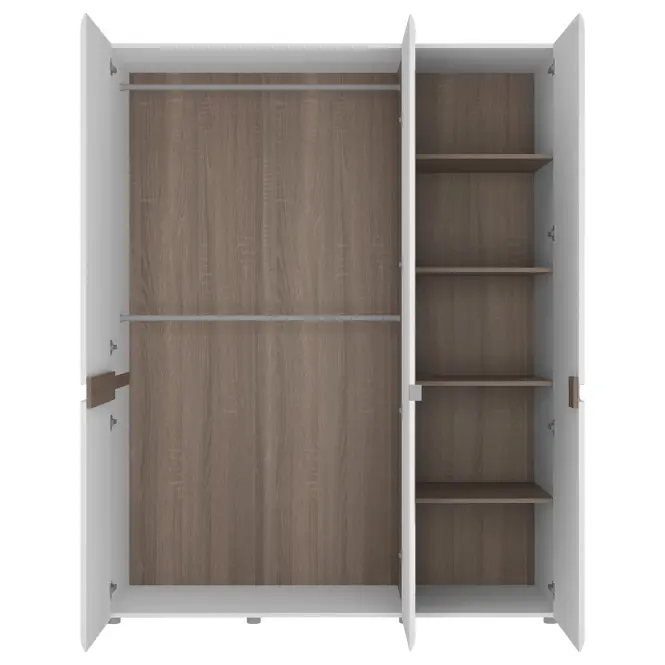 Szekrény Linate típus 22A 3D alpesi fehér/szarvasgomba/mdf fehér l