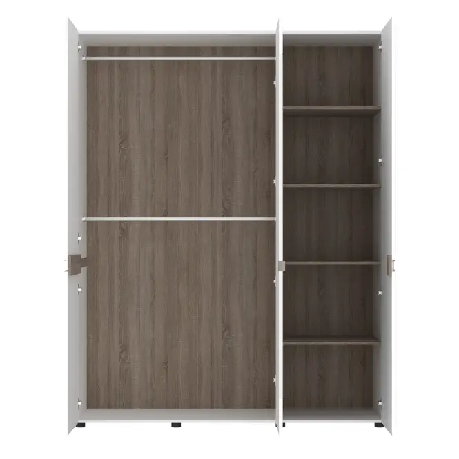 Szekrény Linate típus 22A 3D alpesi fehér/szarvasgomba/mdf fehér l